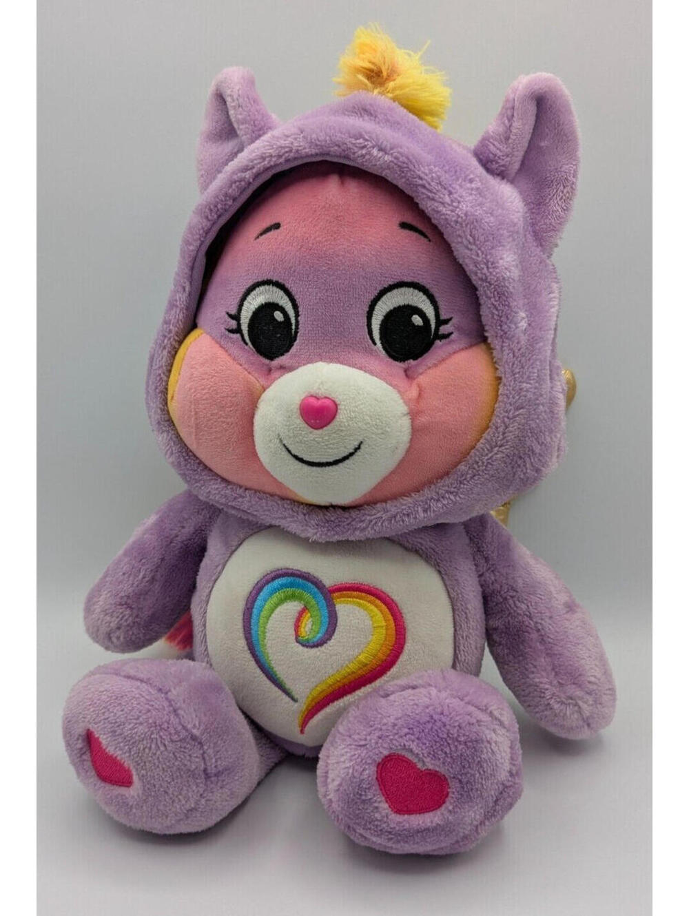 Care Bears Plush Rainbow Togetherness Bear Pegasus Hoodie Angel Wings 12" - 2021